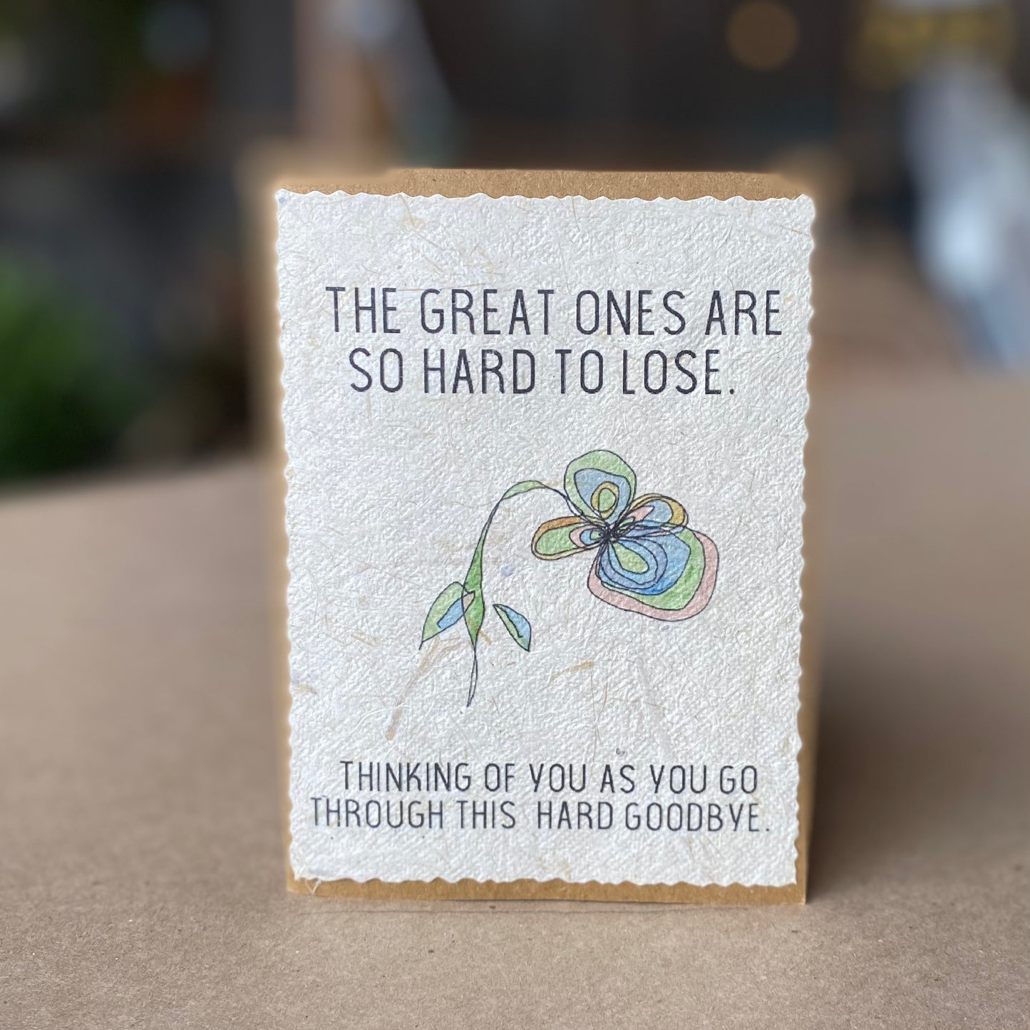 Banana Paper Card -Loss of Loved One