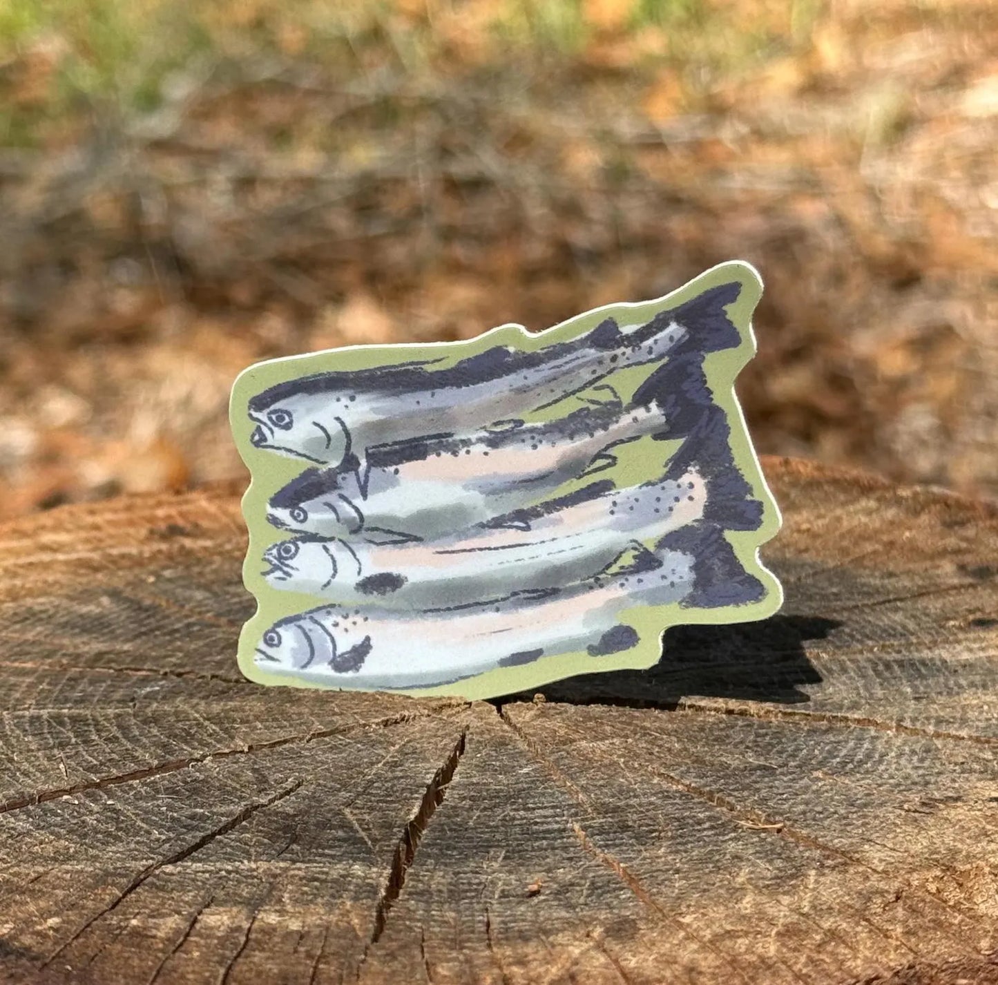 4 trout Sticker