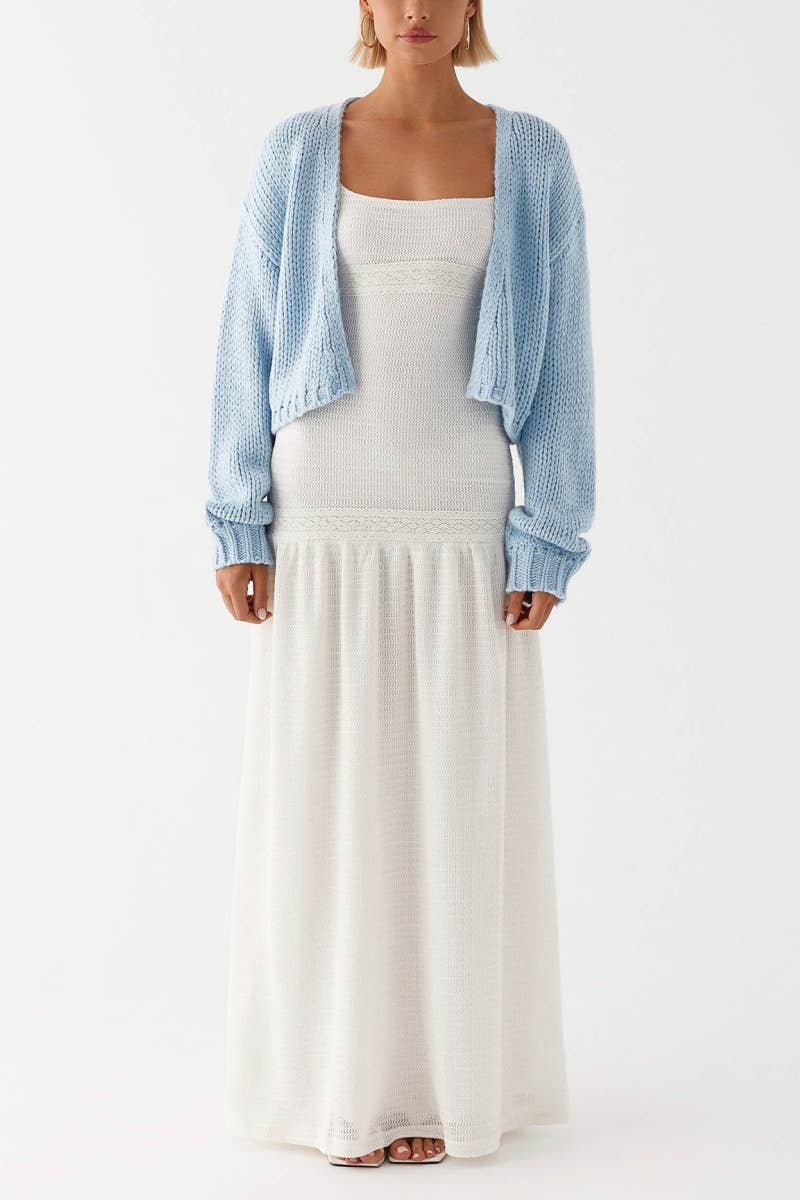 Candy Bars cropped Knit Cardigan