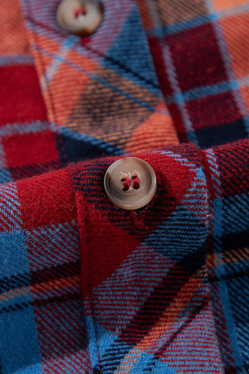 Retro Plaid Button-Down Shacket – Casual Western Layering Piece
