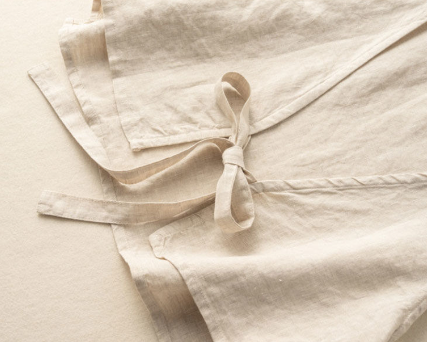 Lightweight cotton blend tie-front cardigan vest
