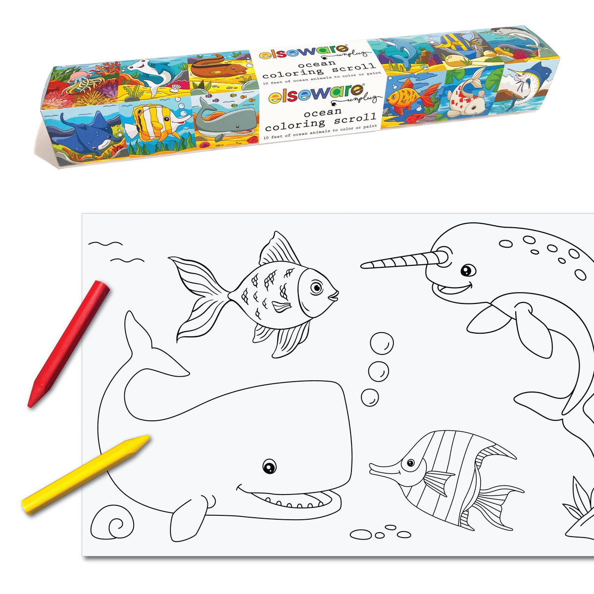 Coloring Scrolls - Ocean - 10ft with Adhesive Back