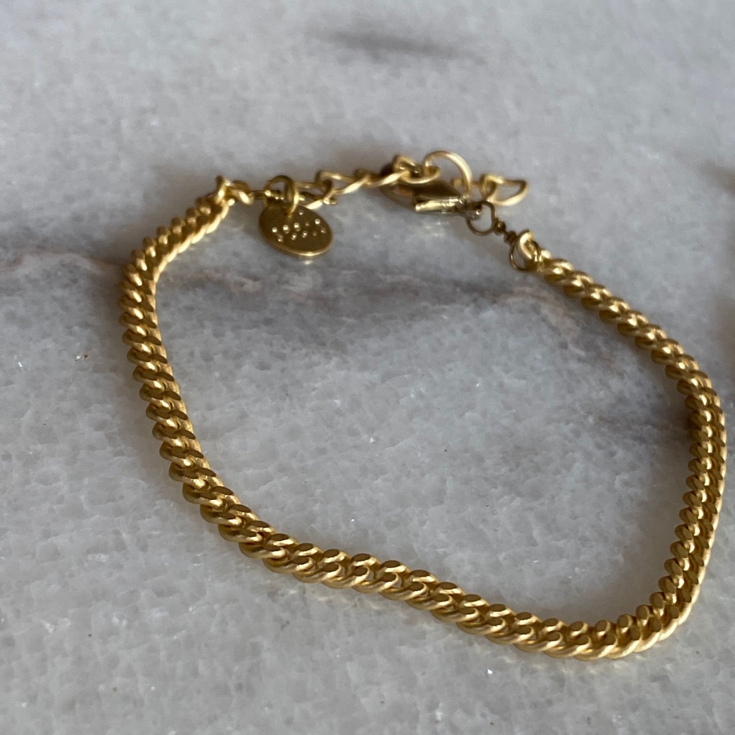 Men's Matte Gold and Brass Bracelet