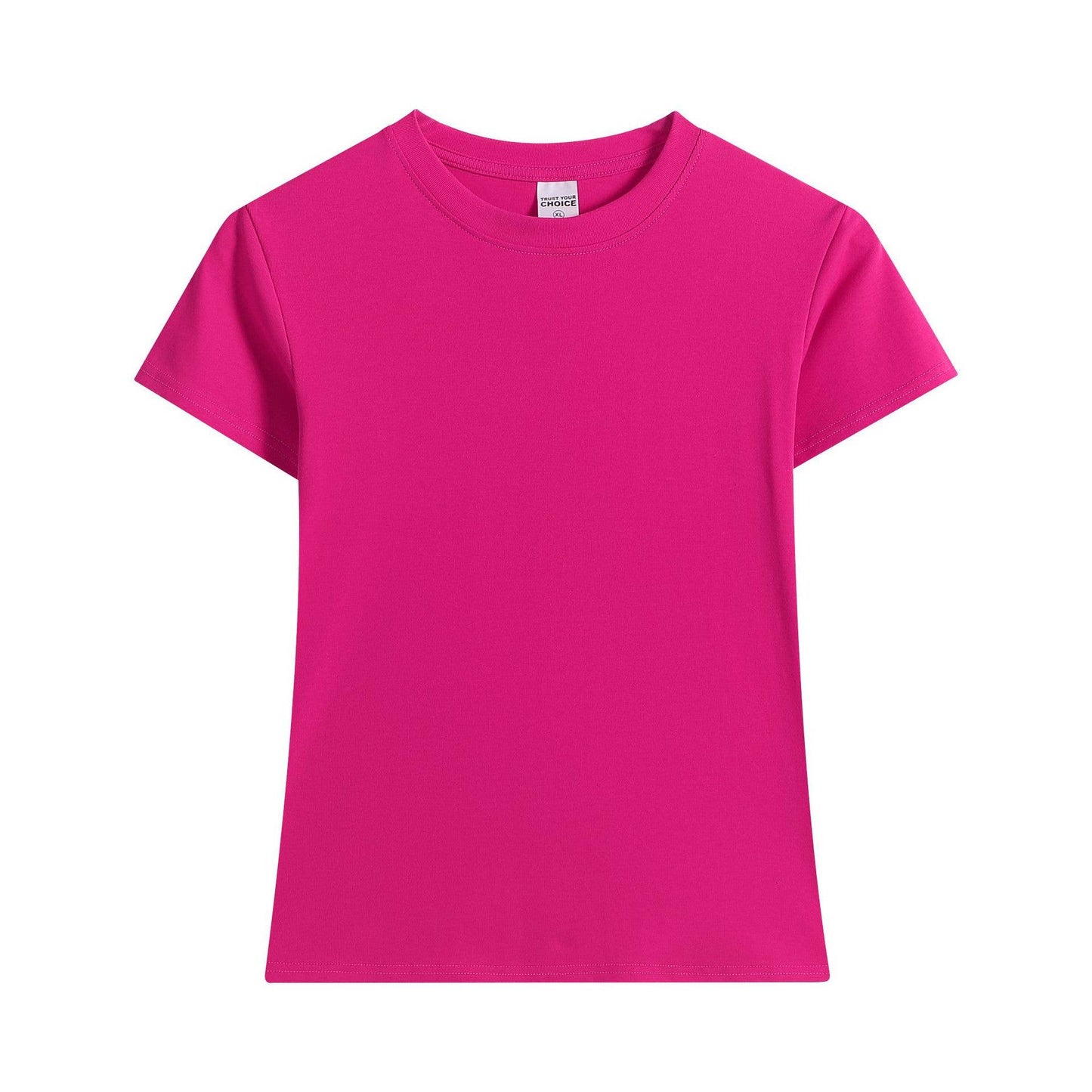 Essential basic cotton tees Y2K fitted round neck tees
