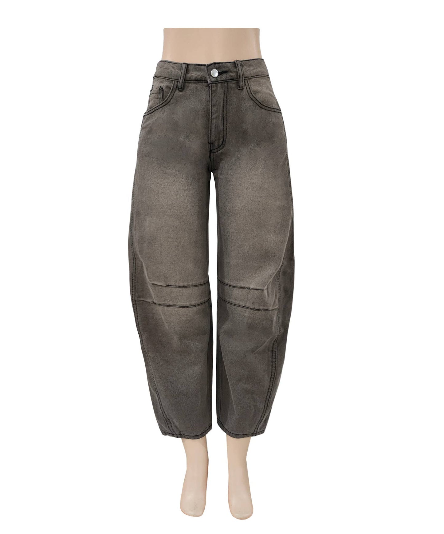 Slouchy Curved leg shape Barrel Jeans