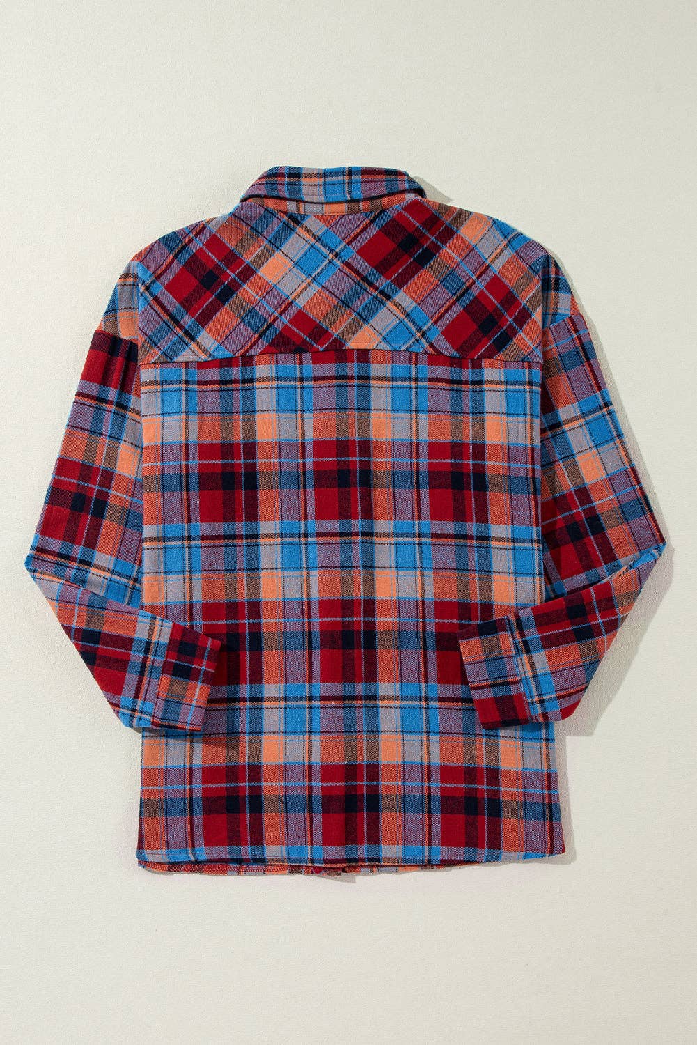 Retro Plaid Button-Down Shacket – Casual Western Layering Piece