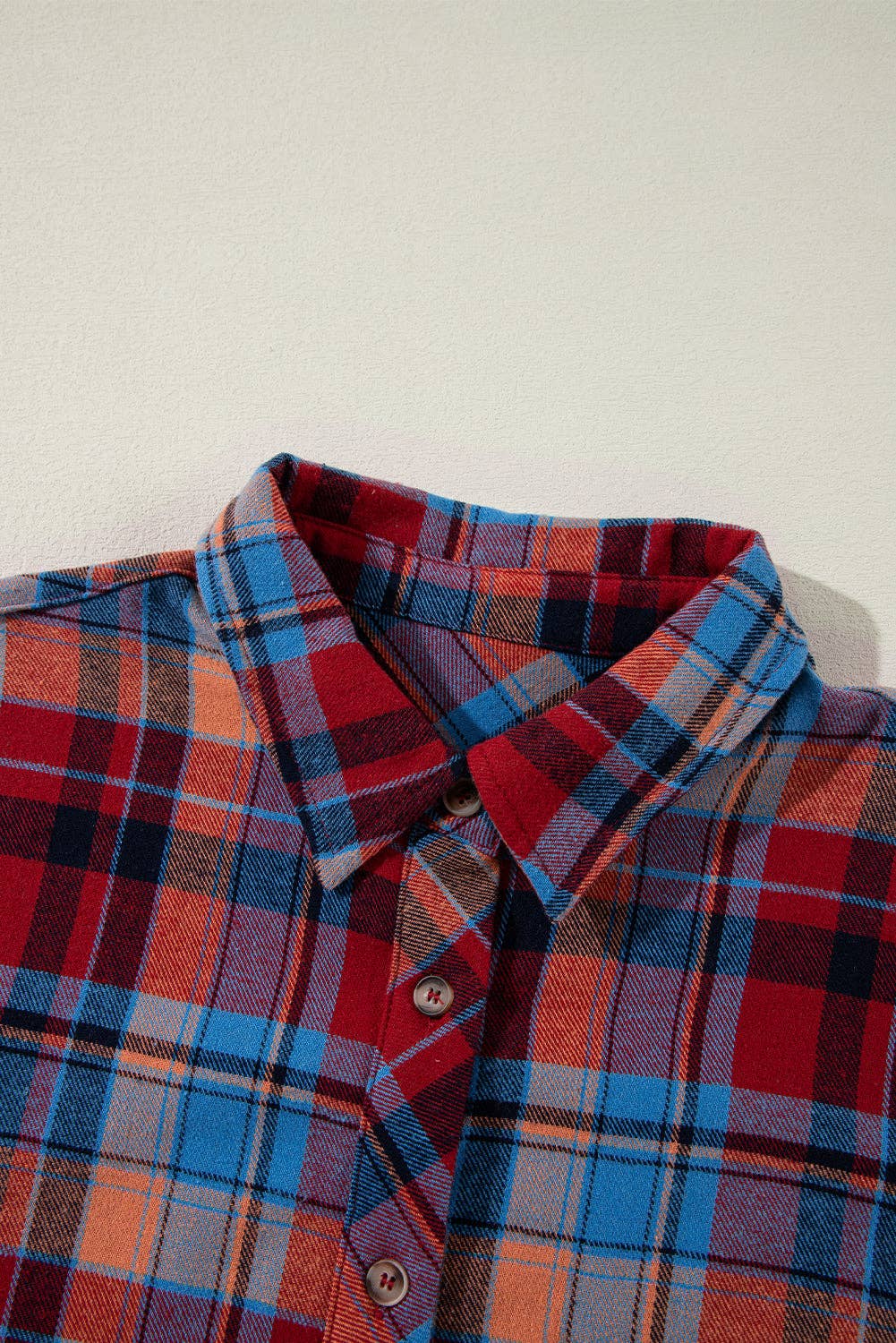 Retro Plaid Button-Down Shacket – Casual Western Layering Piece