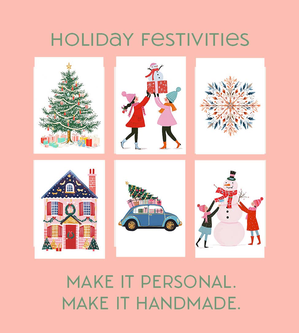 Holiday Festivity Postcards- Watercolor Set- Christmas 2026