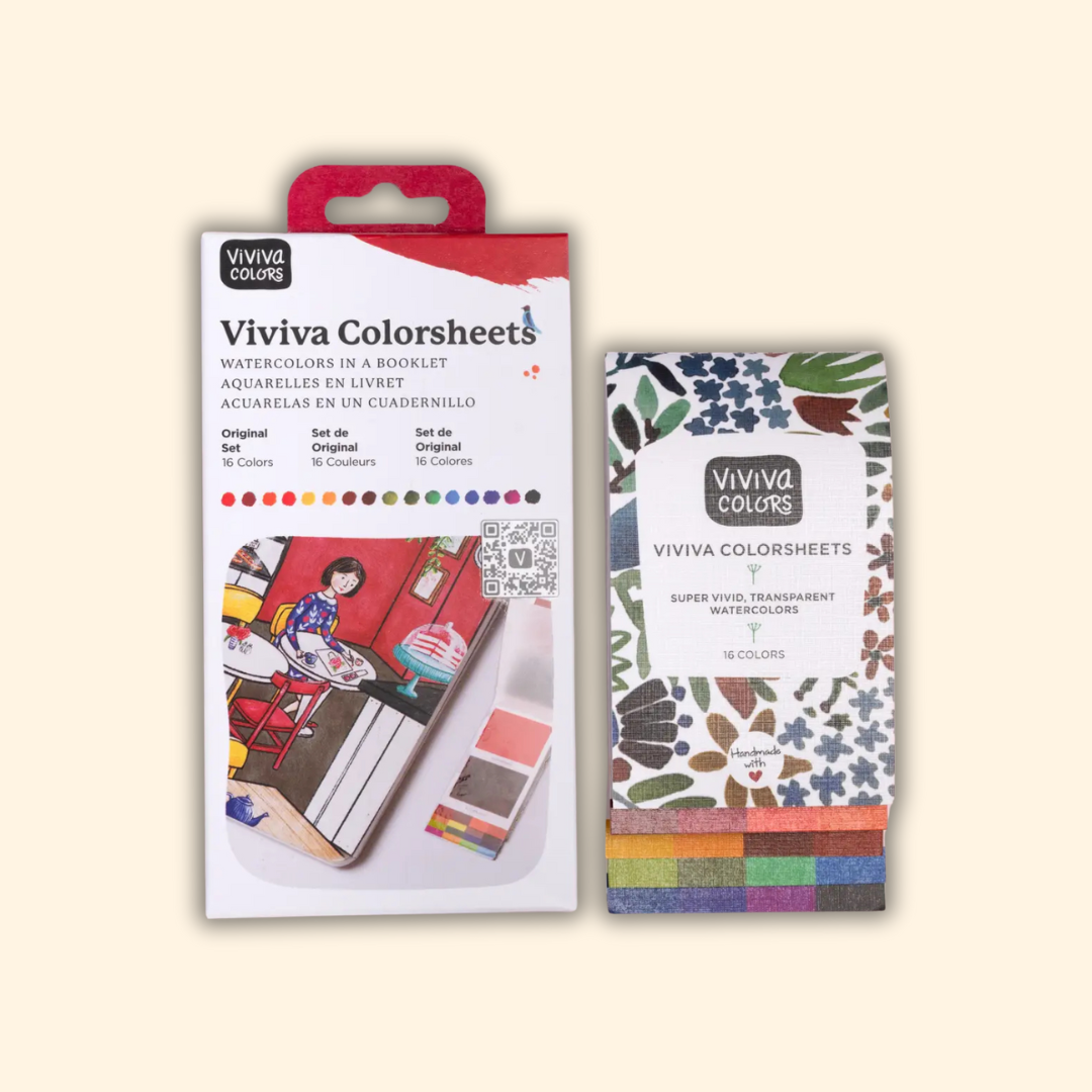 Original Colorsheets 16 | Travel Watercolor Set | Art Gift