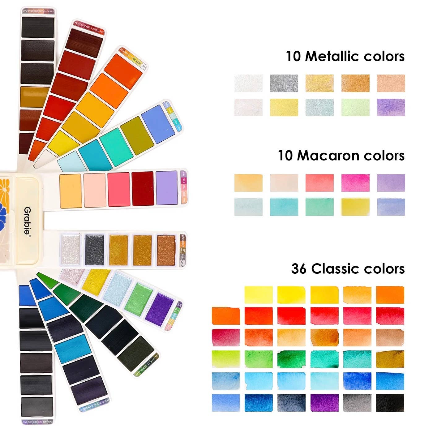 Grabie 56 Color Watercolor Set