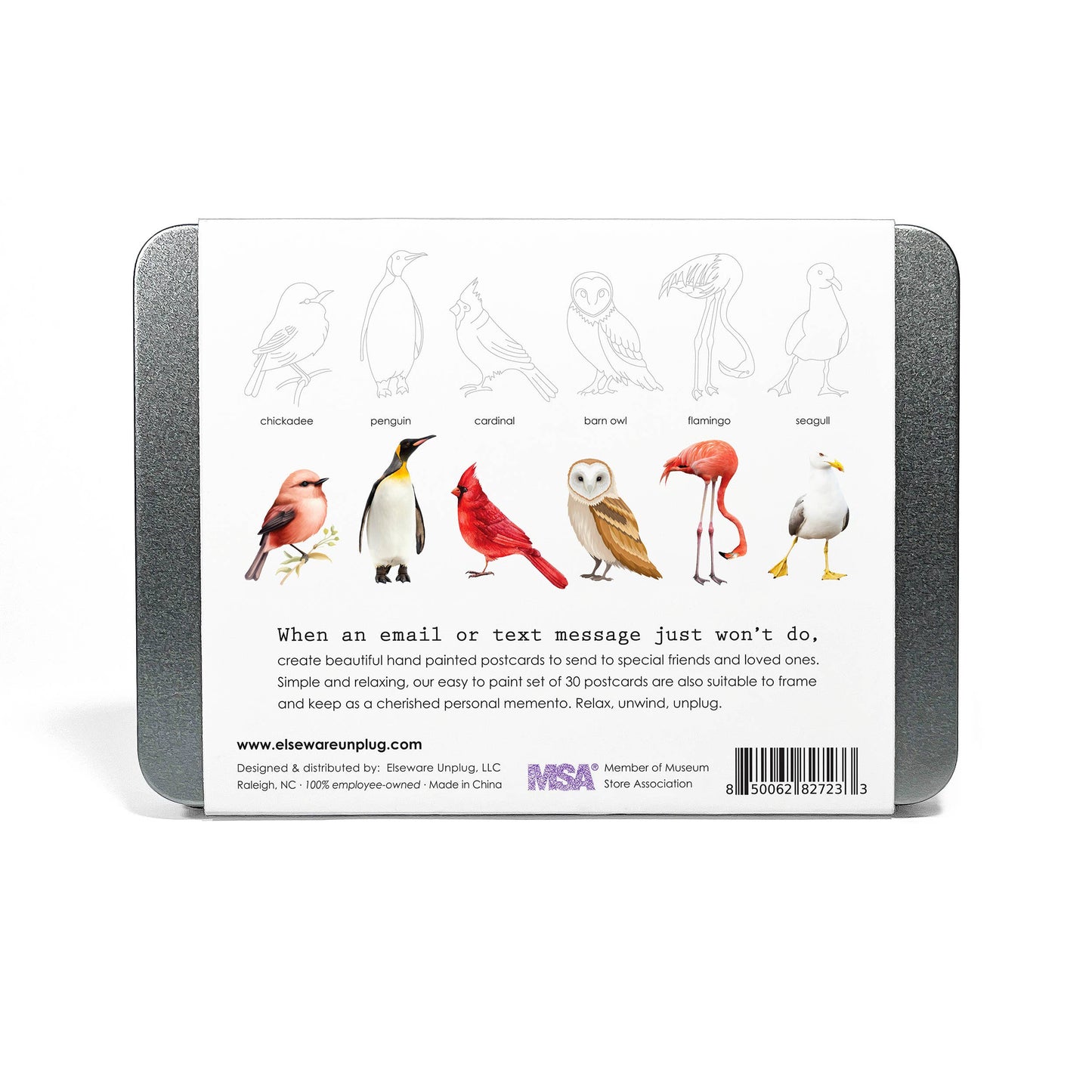 Coloring Postcards w/ 6 Bird Designs (30cards) Stationary