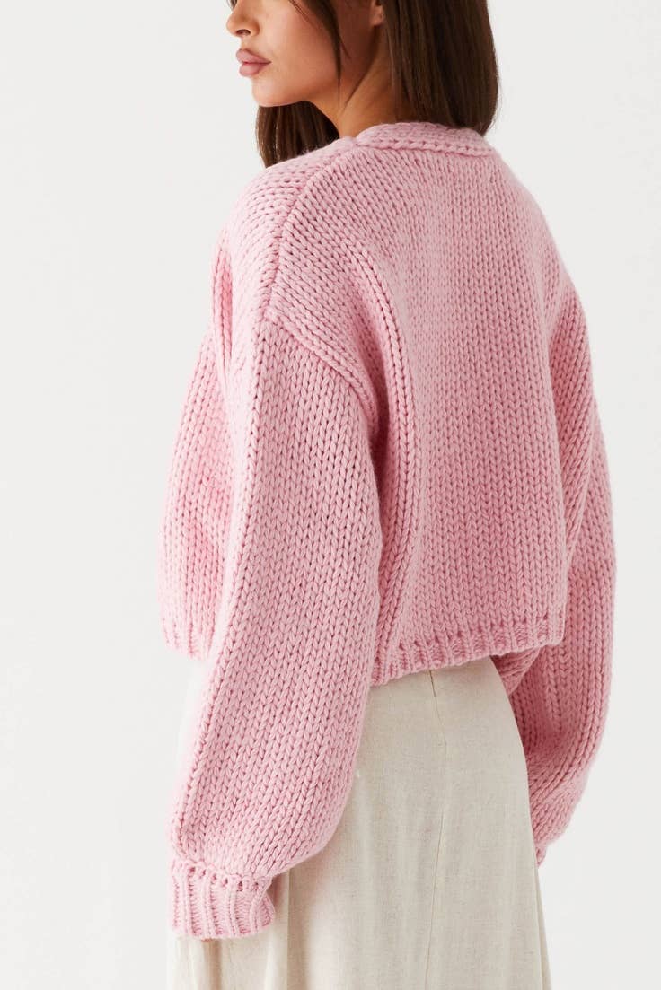 Candy Bars cropped Knit Cardigan