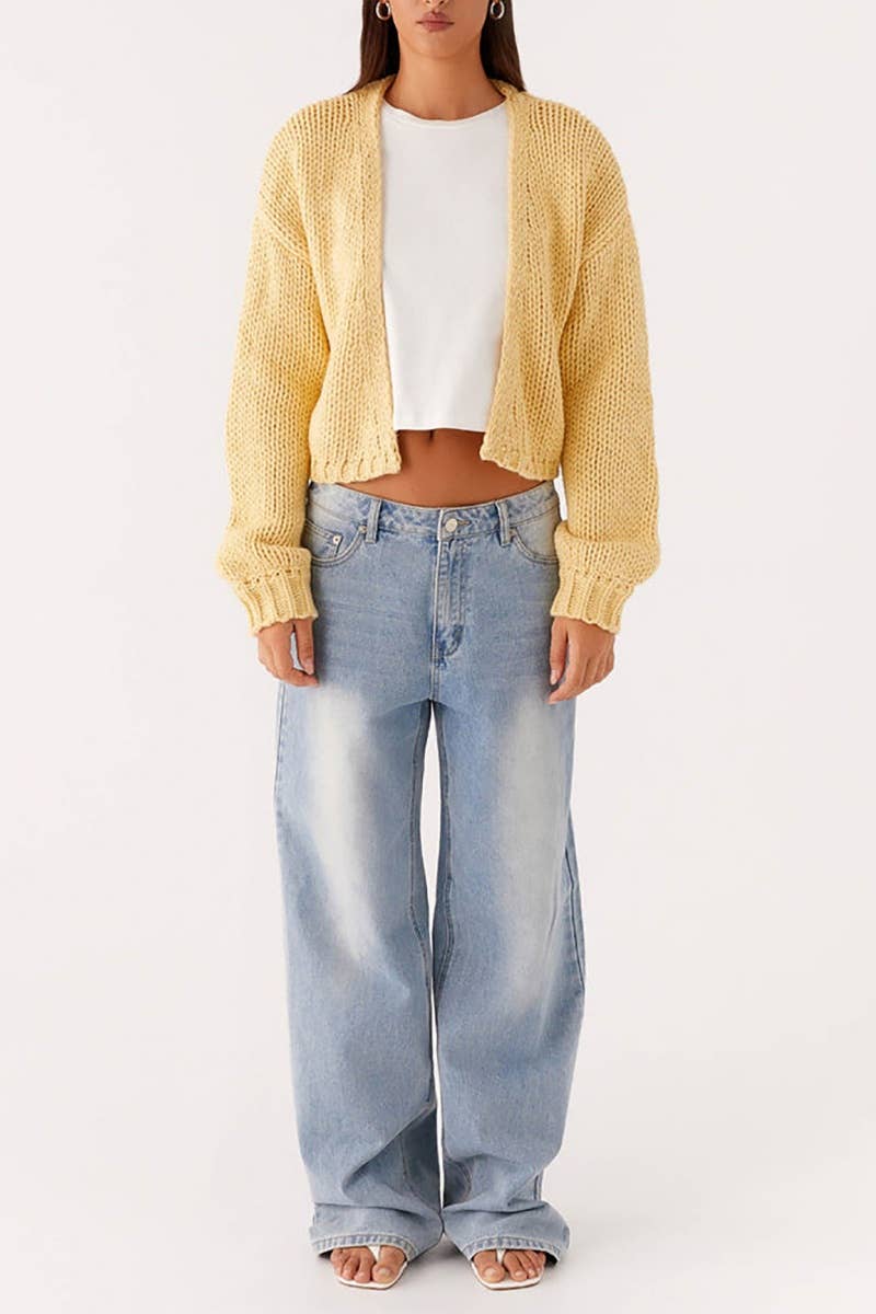Candy Bars cropped Knit Cardigan