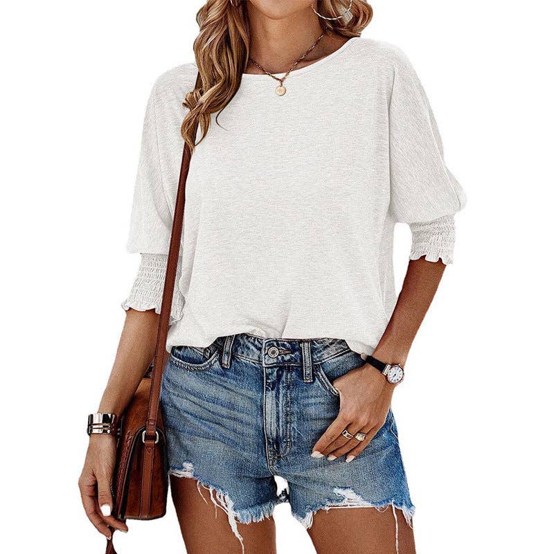 Loose Fit Round Neck Long T-Shirt Plus Size
