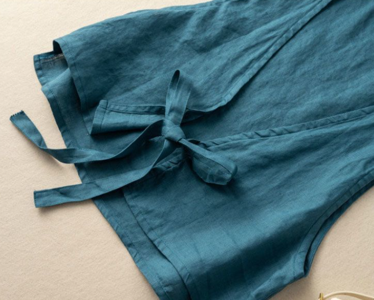 Lightweight cotton blend tie-front cardigan vest