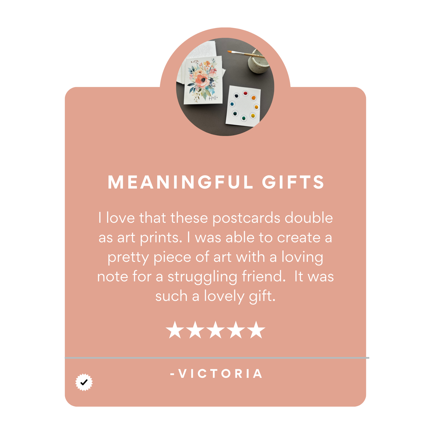 All in One Watercolor Paint Set Postcards- Abstract Flowers
