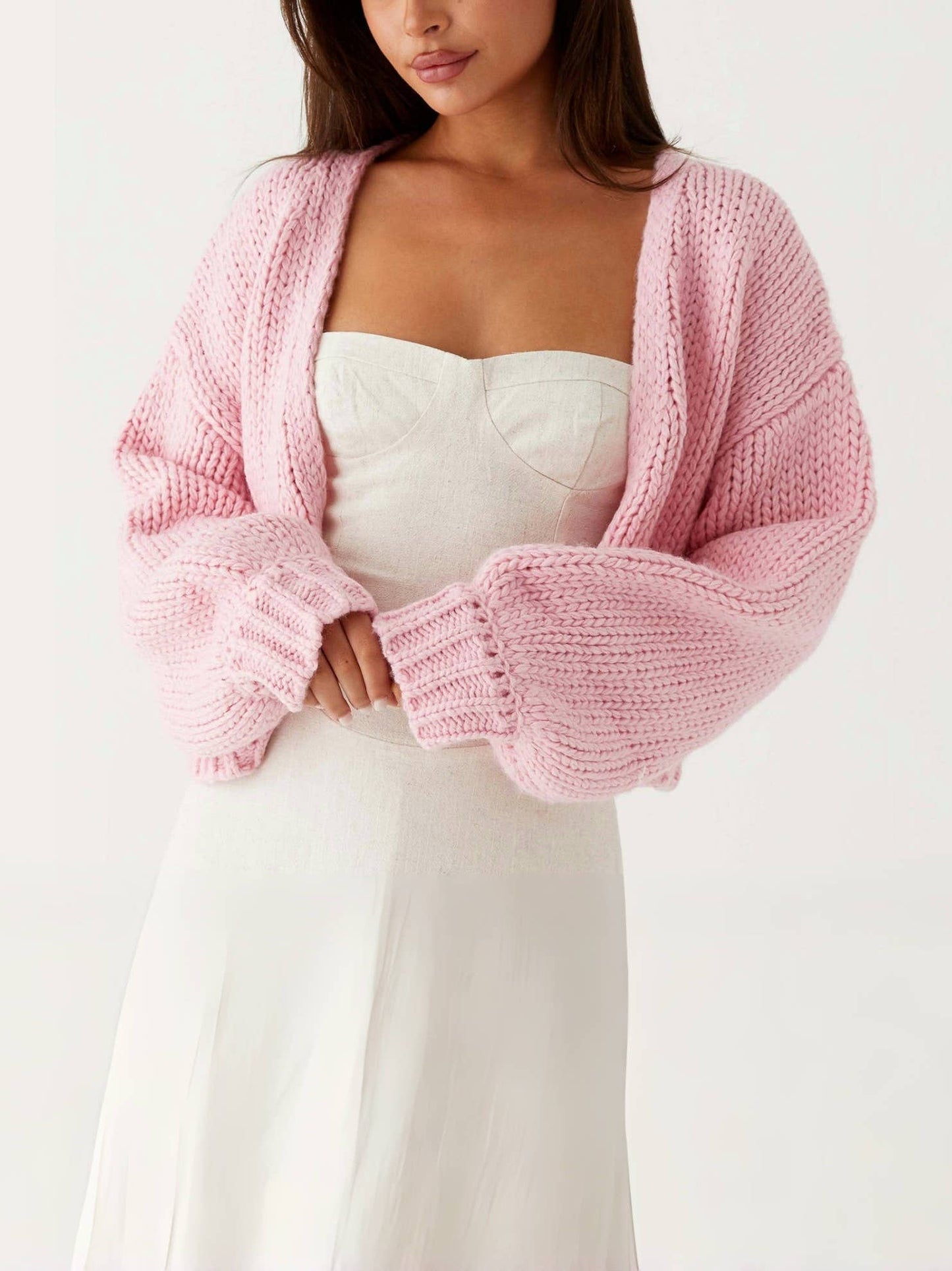 Candy Bars cropped Knit Cardigan