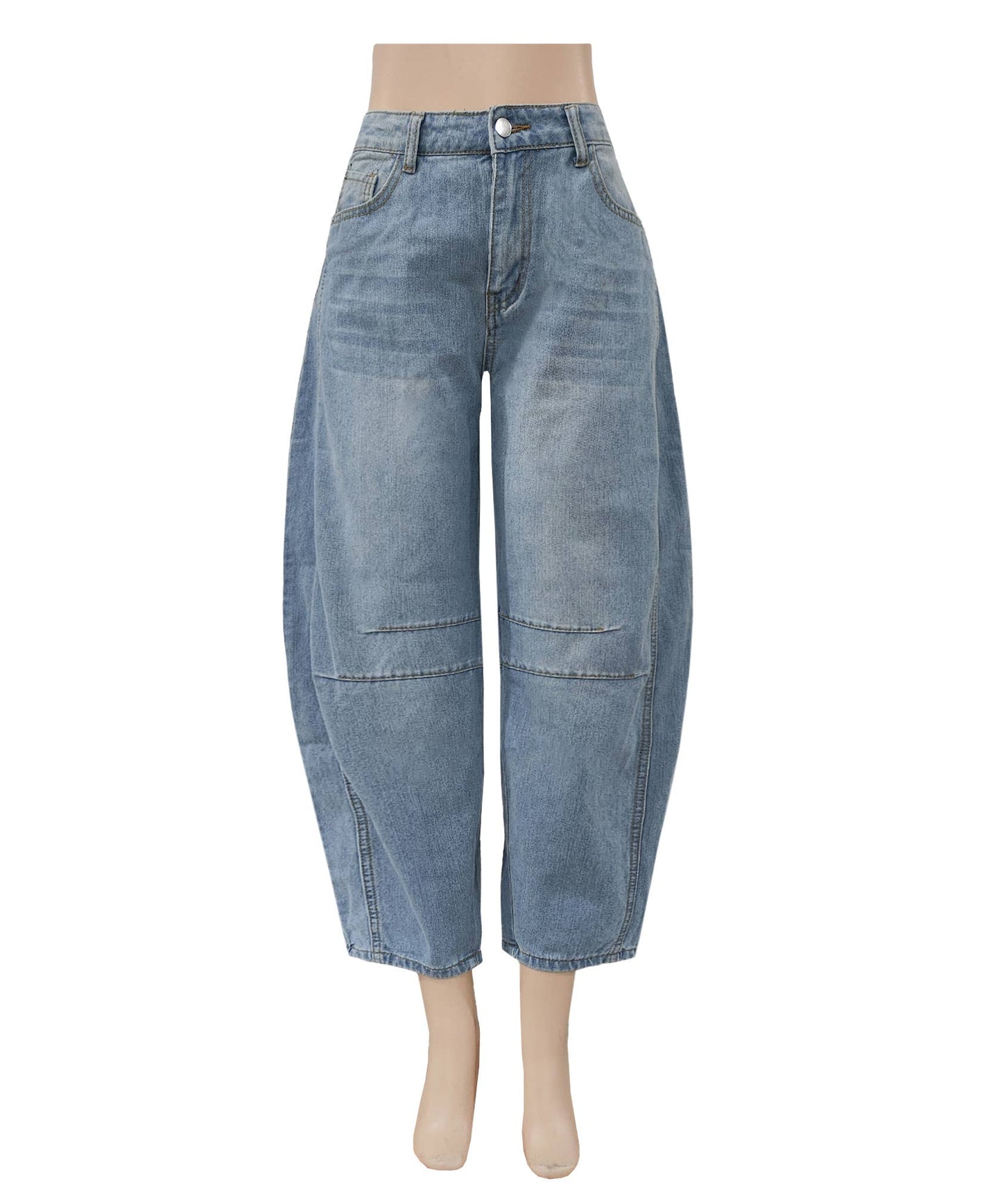Slouchy Curved leg shape Barrel Jeans