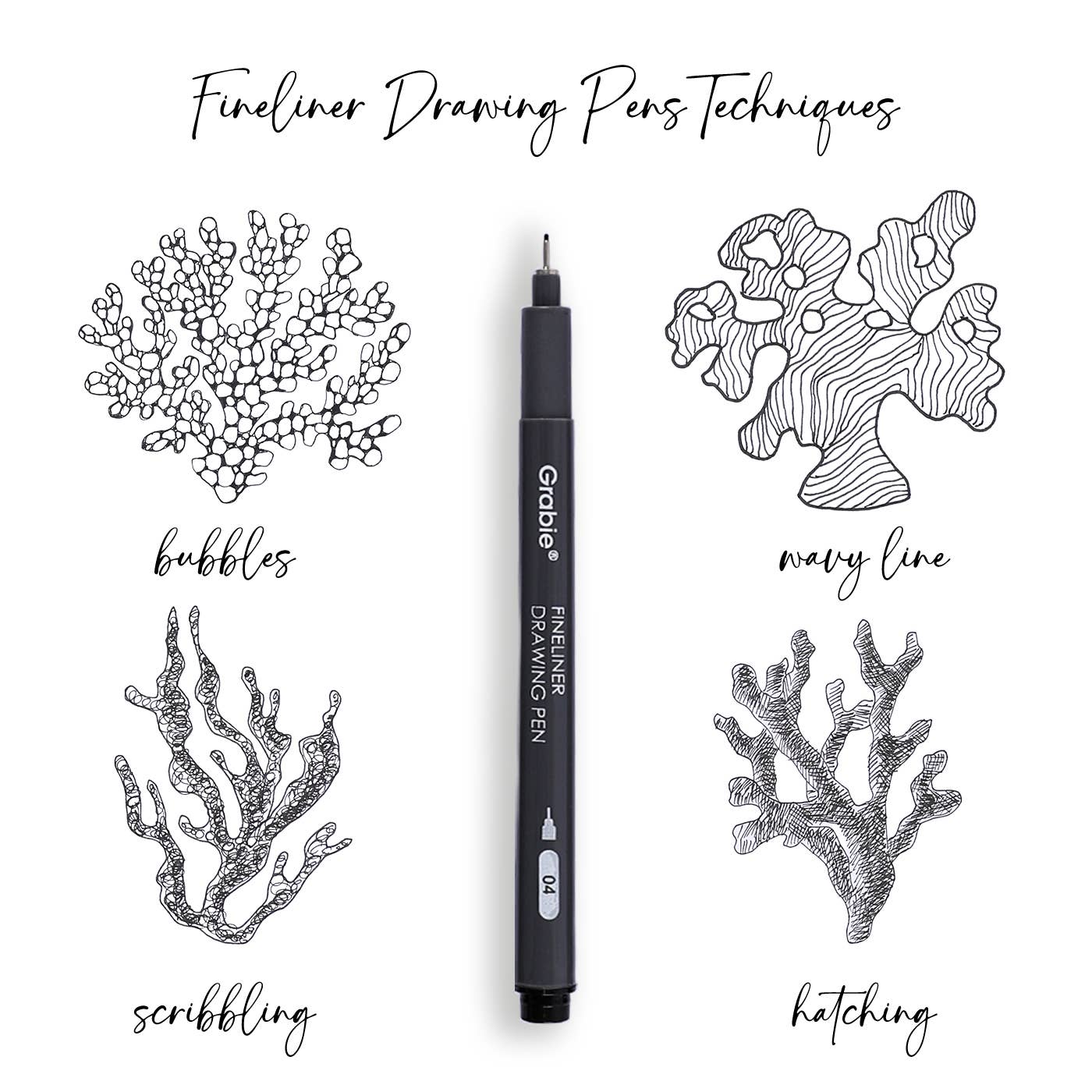 Fineliner Drawing Pen Set Of 12