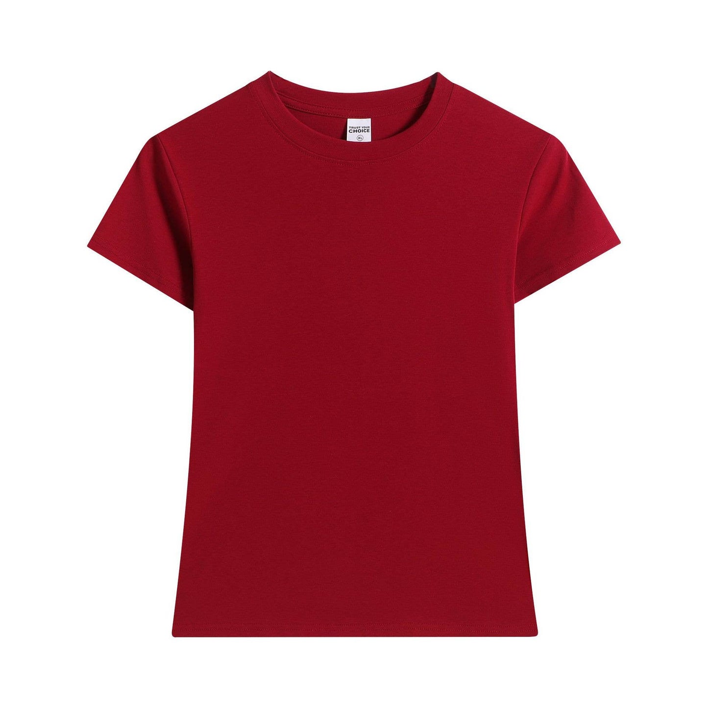 Essential basic cotton tees Y2K fitted round neck tees