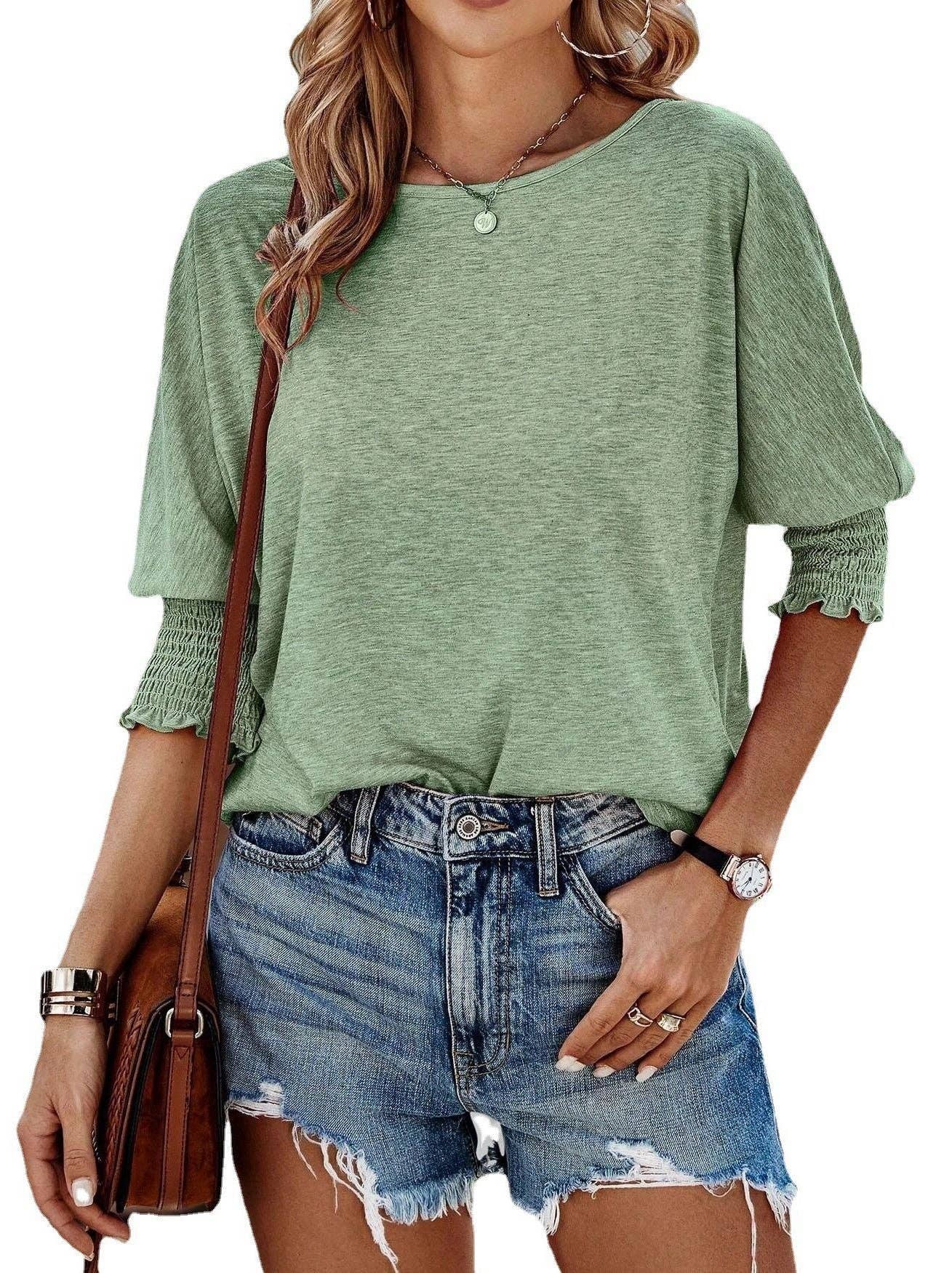 Loose Fit Round Neck Long T-Shirt Plus Size