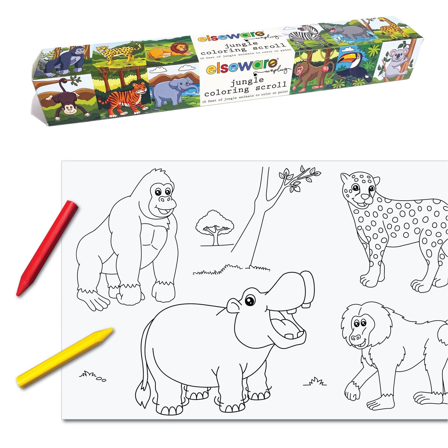 Coloring Scrolls - 6ct Various Themes - 10ft w/Adhesive Back