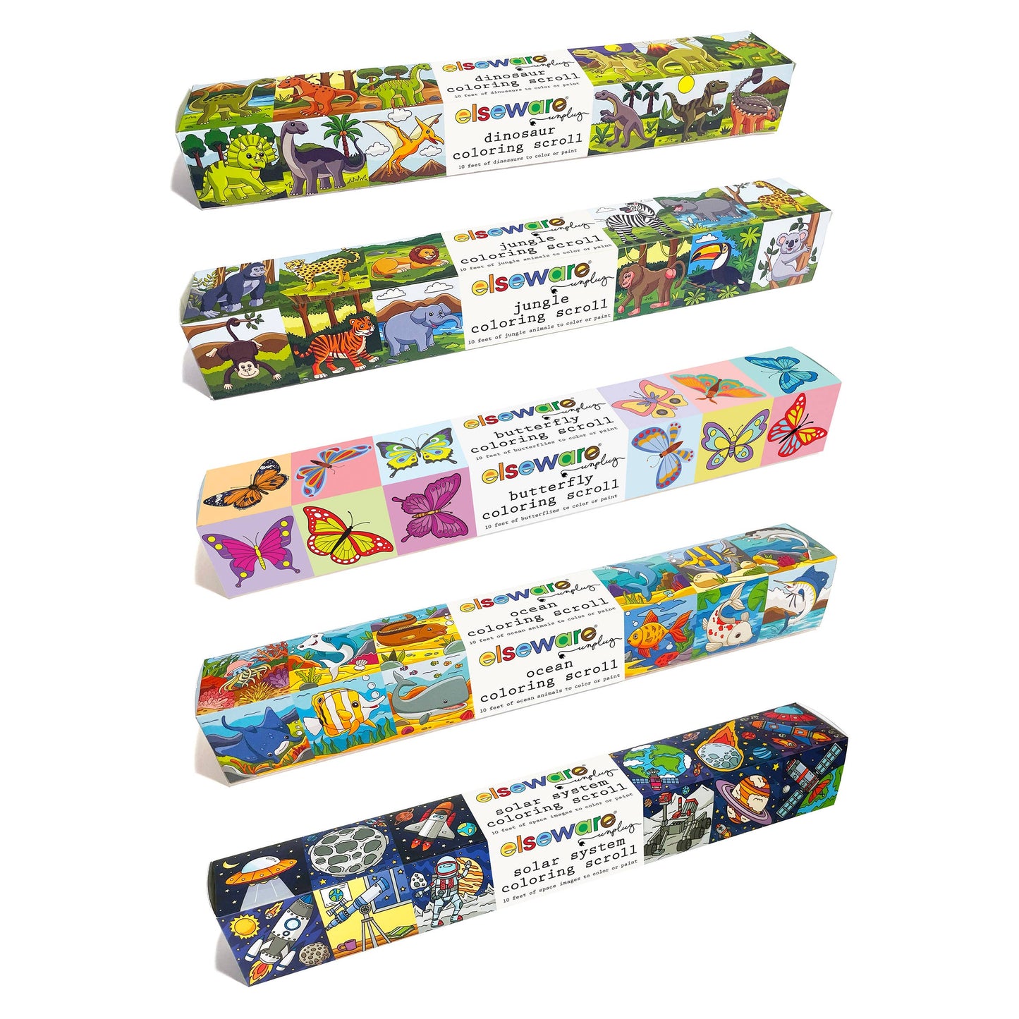 Coloring Scrolls - 6ct Various Themes - 10ft w/Adhesive Back