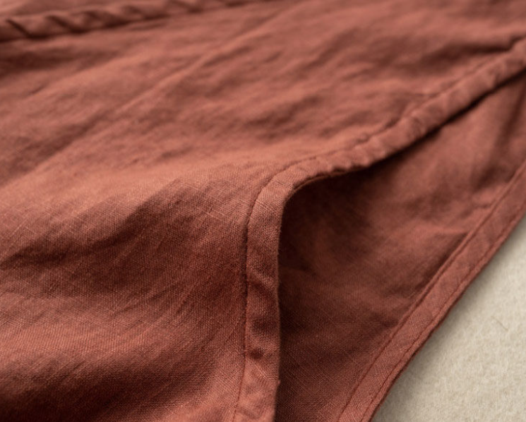Lightweight cotton blend tie-front cardigan vest