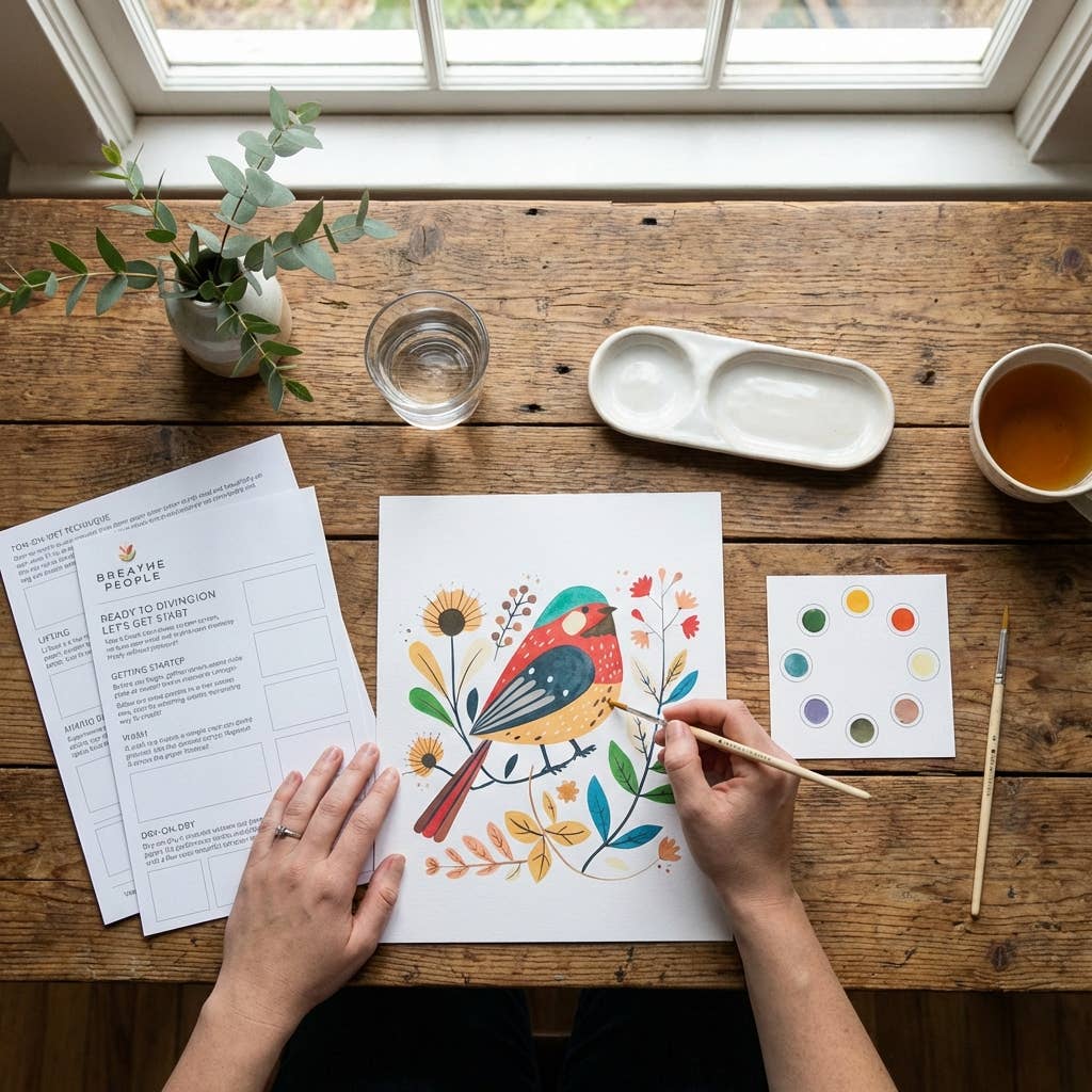 All-In-One Sweet Bird Watercolor Paint Set