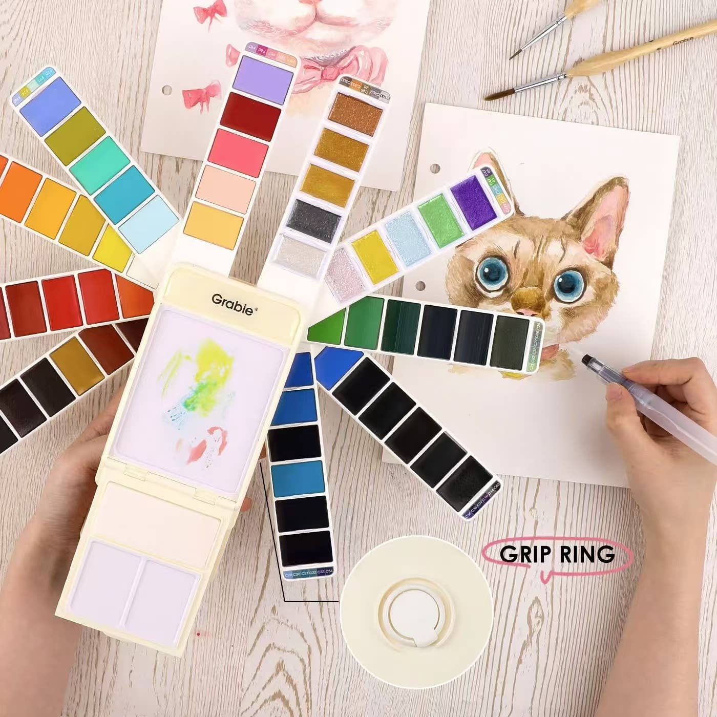 Grabie 56 Color Watercolor Set