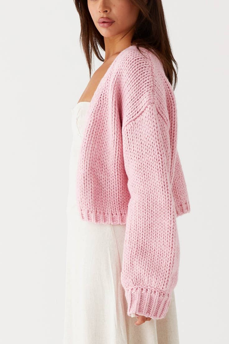 Candy Bars cropped Knit Cardigan