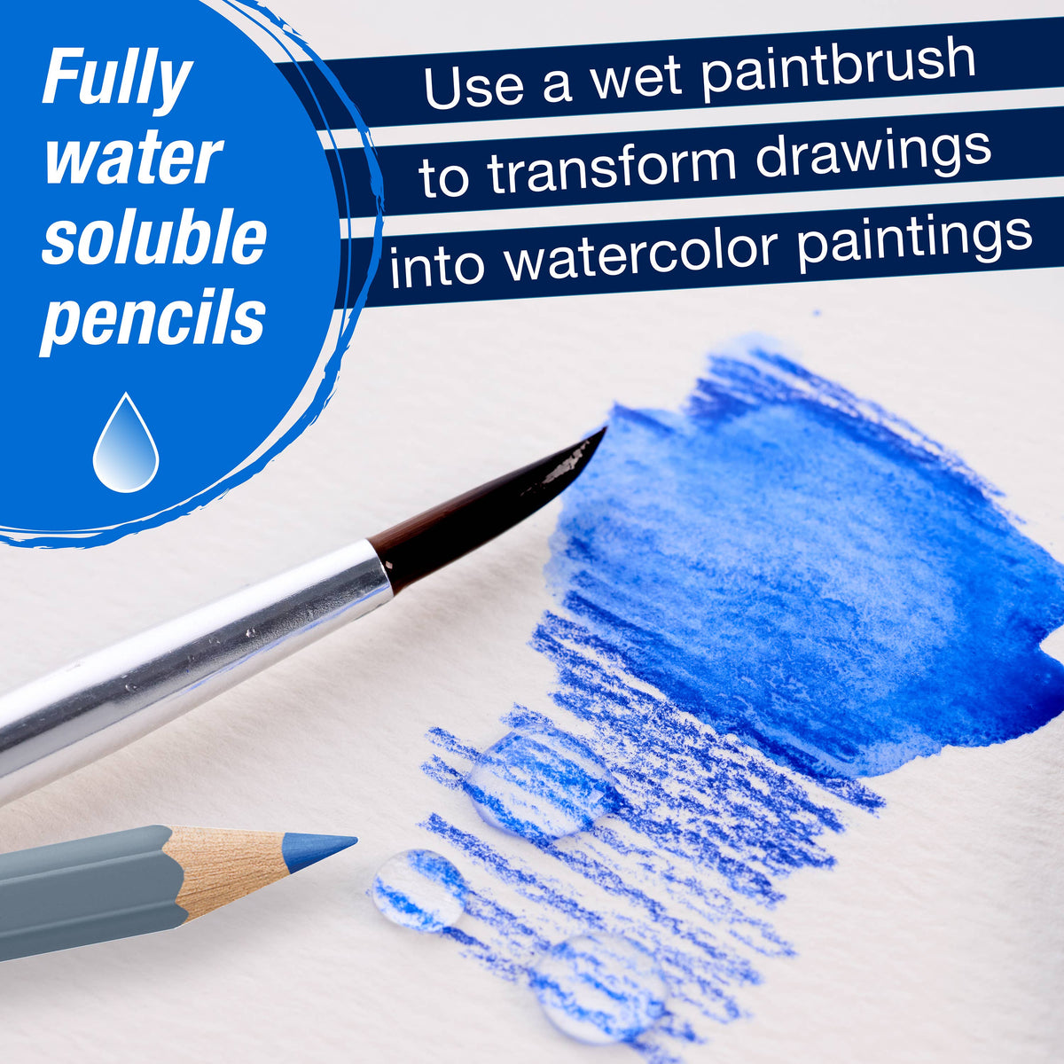 Goldfaber Aqua Watercolor Pencils, Box of 12 Basic Colors