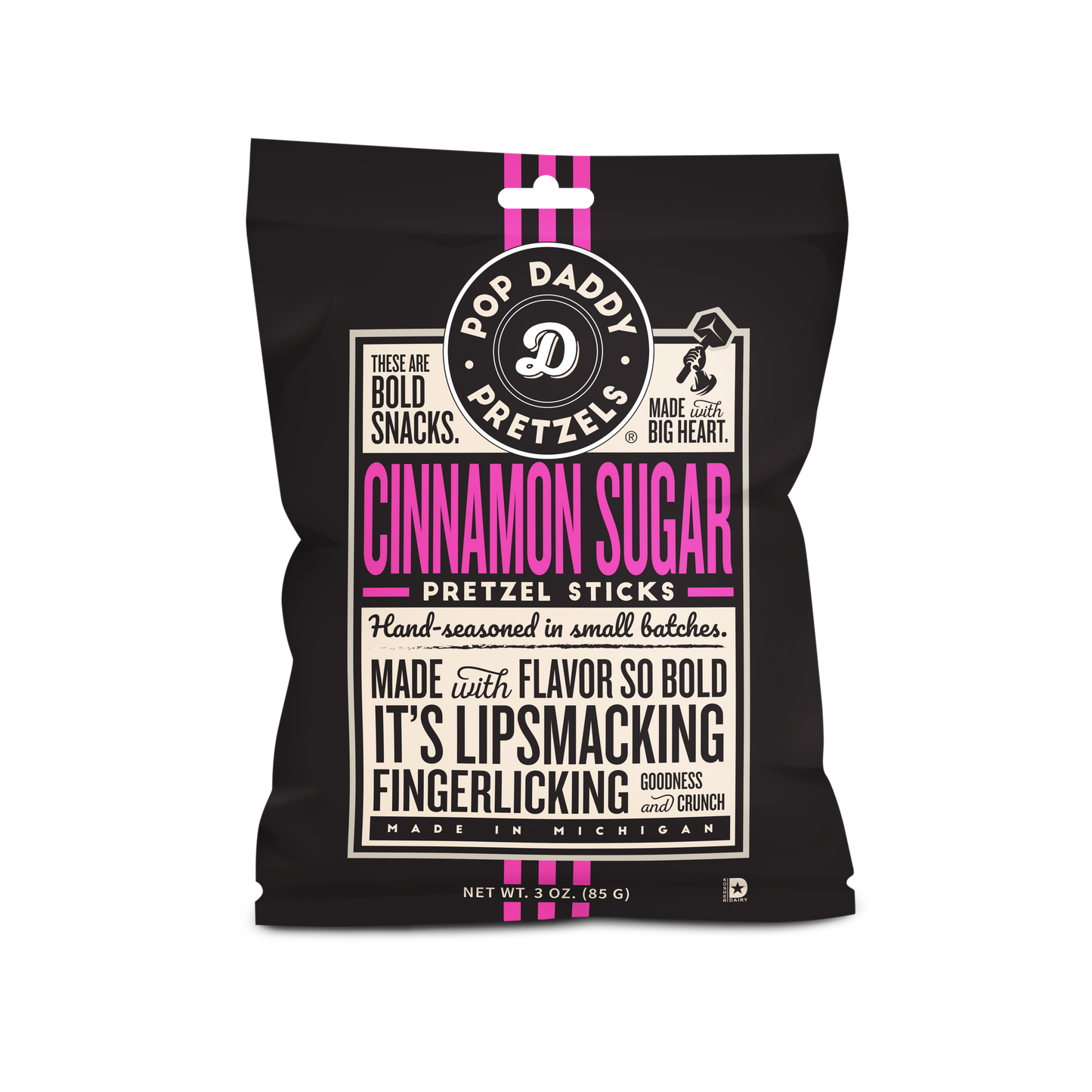 Seasoned Pretzels - 3oz - Cinnamon Sugar (NEW 12CT)