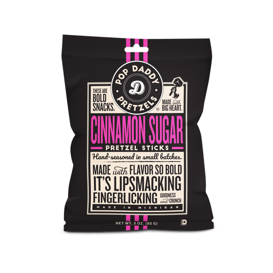 Seasoned Pretzels - 3oz - Cinnamon Sugar (NEW 12CT)