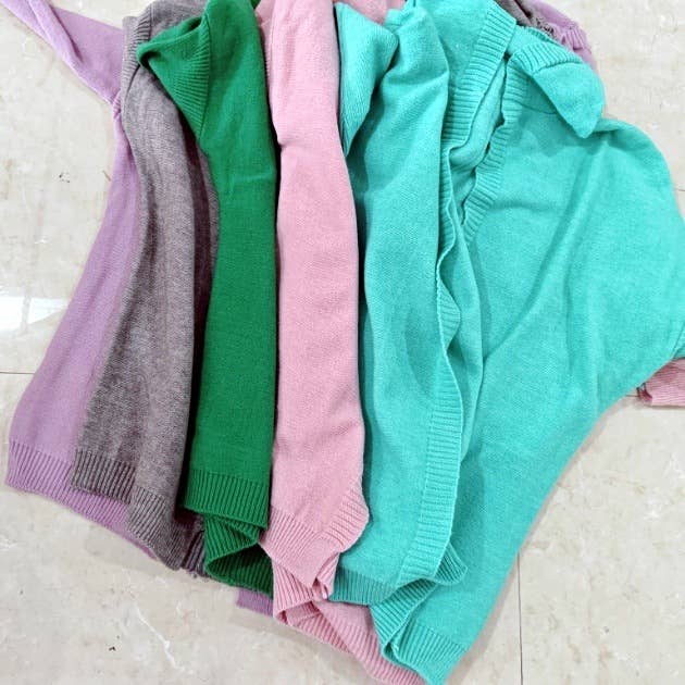 Plain exposed seam Hooded knit long cardigan coat