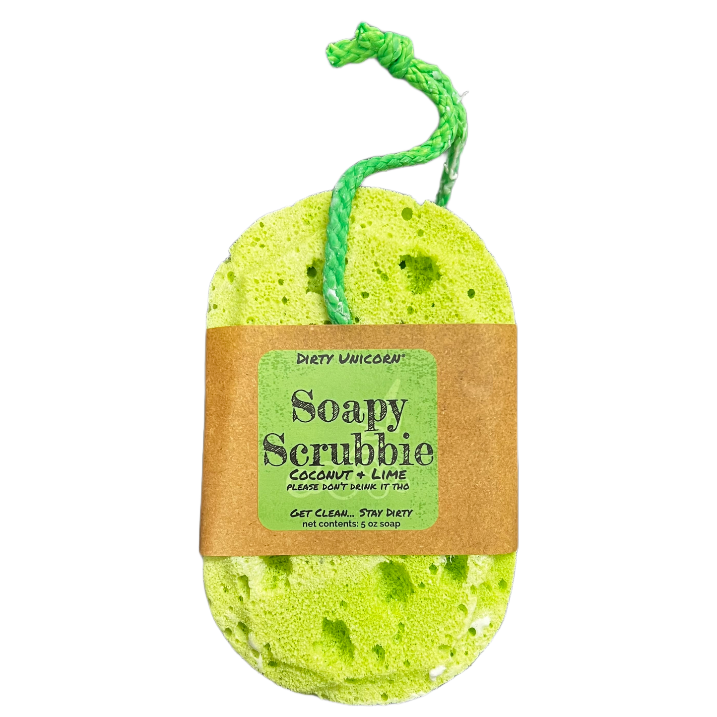 Coconut Lime Soapy Scrubbie