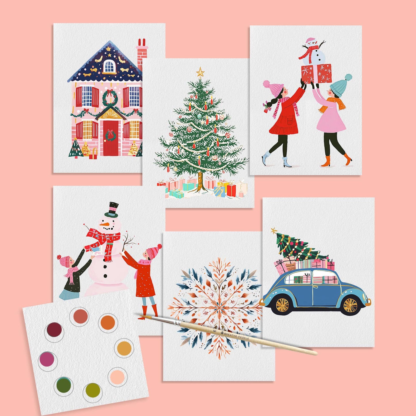 Holiday Festivity Postcards- Watercolor Set- Christmas 2026
