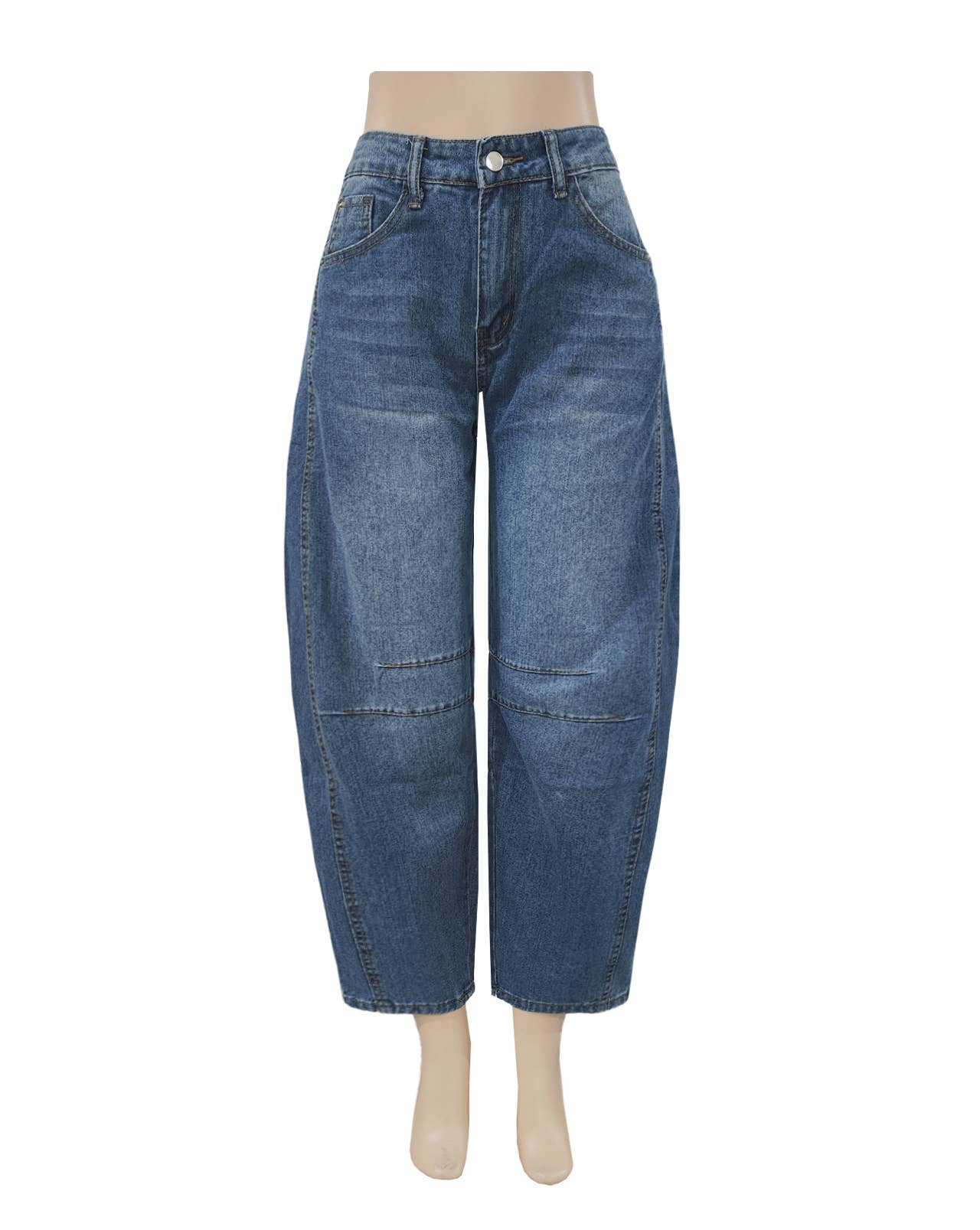 Slouchy Curved leg shape Barrel Jeans