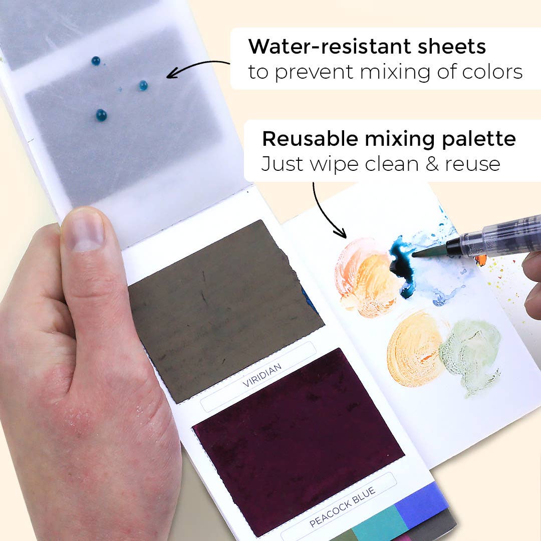 Original Colorsheets 16 | Travel Watercolor Set | Art Gift