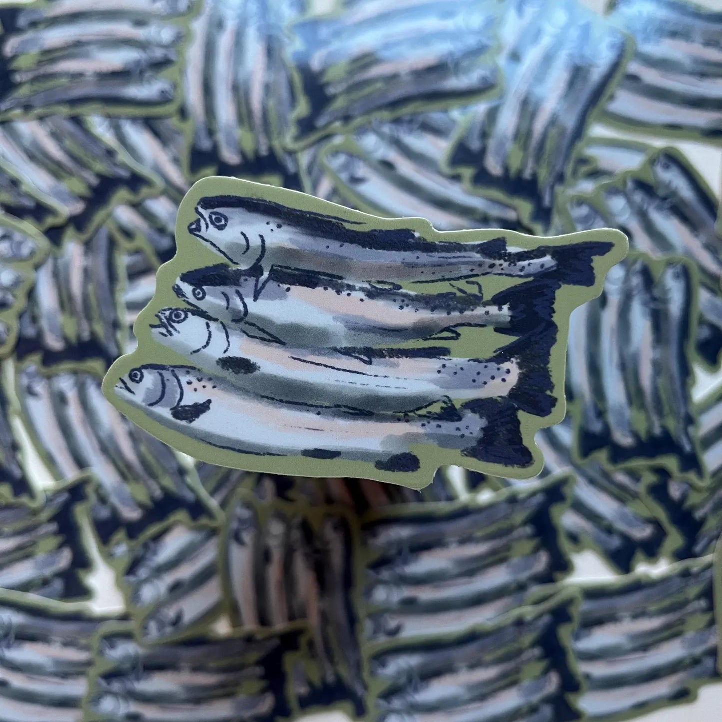 4 trout Sticker